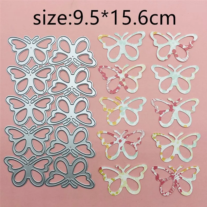 

10Pcs Dotted Butterfly Metal Cut Dies Stencils for Scrapbooking Stamp/Photo Album Decorative Embossing DIY Paper Cards