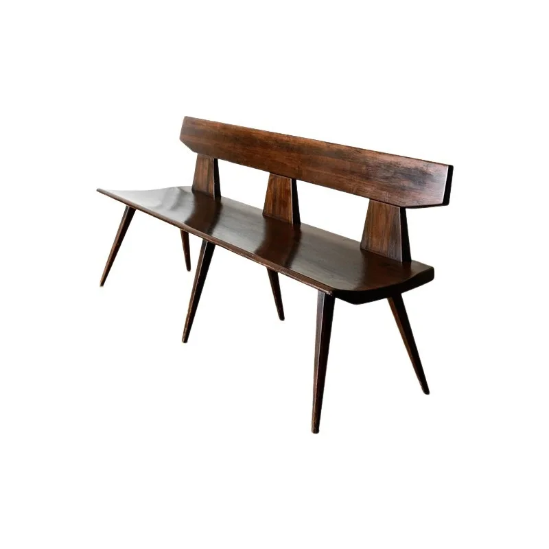 French retro solid wood bench, medieval designer creative bench, living room sofa stool