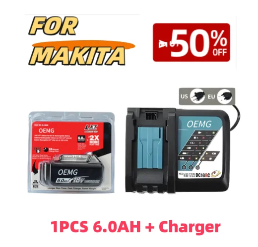 🔥 ДЛЯ Makita 18 В 6,0 Ач LXT Аккумулятор: малотемпературная работа ДЛЯ Makita 18 В 6 Ач Аккумулятор: инструменты LXT мощностью 18 В с увеличенным временем запуска,
