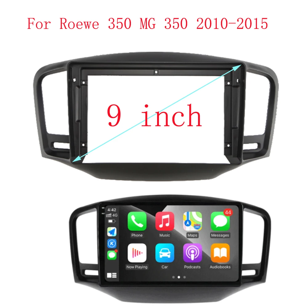 WQLSK 2 DIN 9 Inch Car Frame Fascia Adapter For Roewe 350 MG 350 2010-2015 Android Radio Dash Fitting Panel Kit