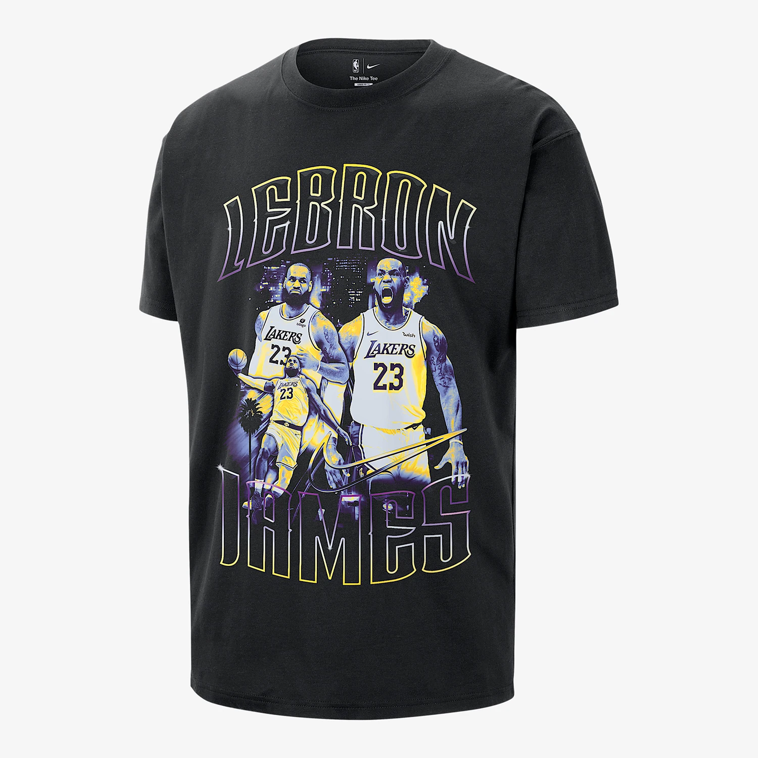 Nike genuine JORDANLeBronNBAT T-shirt new men's black purple T-shirt II7126-010