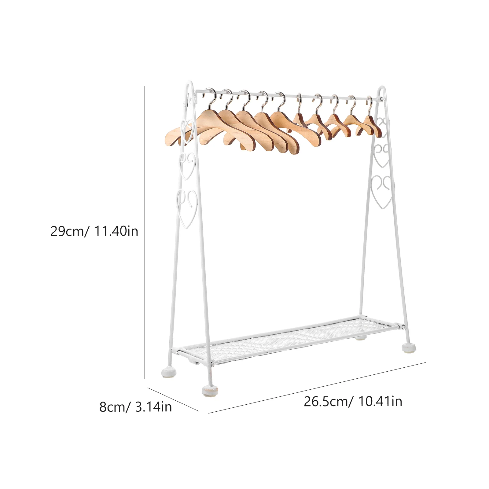 Hanger Folding Coat Miniature Cloth Rack Closet Hangers Office Shelves Girls Toys