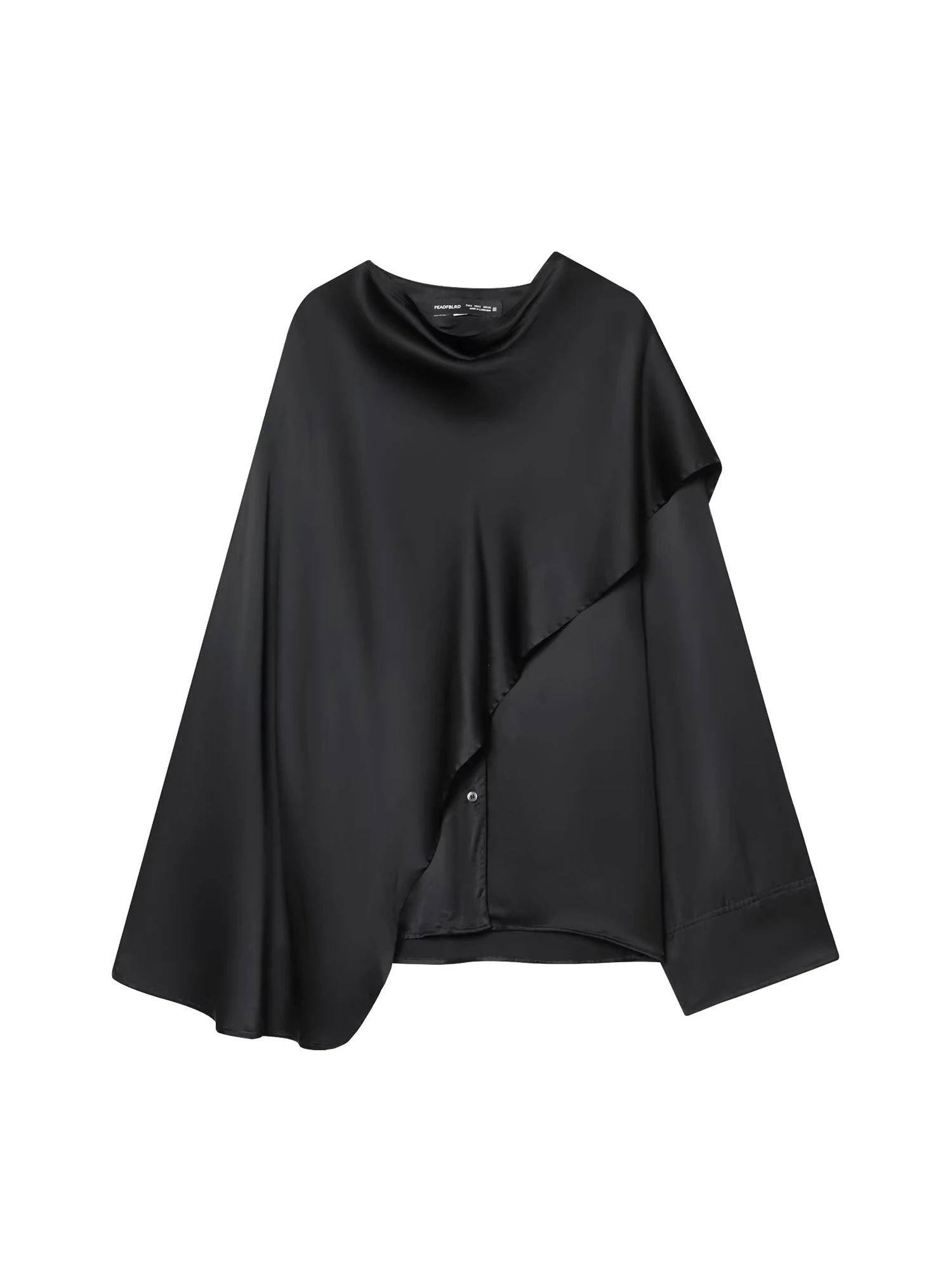 

Женские черные готические эмо-рубашки с длинным рукавом, блузки с круглым вырезом, винтажная элегантная рубашка 2000-х годов, шикарная модная одежда, весна-осень 2025