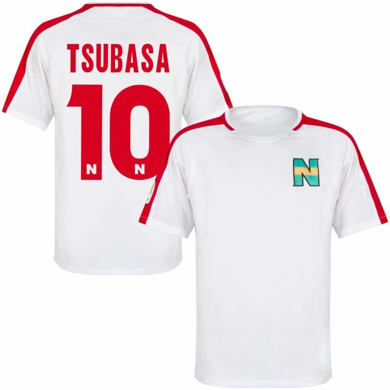Captain Tsubasa Tsubasa Ozora Nankatsu 10 Soccer Jersey, Anime Football Uniform Tee, White Blue Casual Sports Shirt for Fans