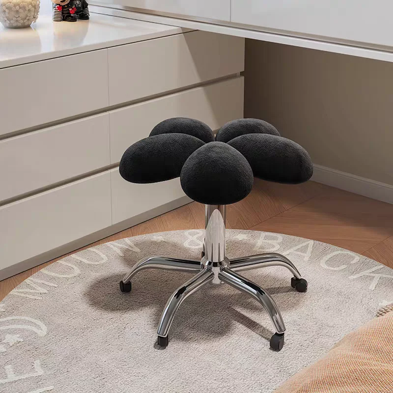 # Durable Iron Modern Red Movable Lifting Girls' Bedroom Pulley Swivel Chair with 360 Degree Rotation