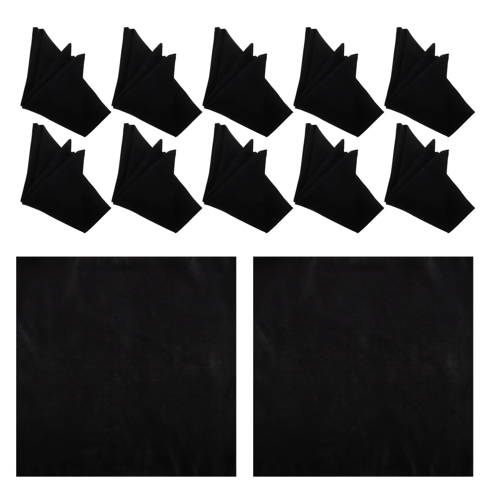 

12Pcs Black Fabric Washable Napkins Reusable Soft Dinner Table Cloth Napkins for Hotel Wedding Party Banquet Kitchen Cloth