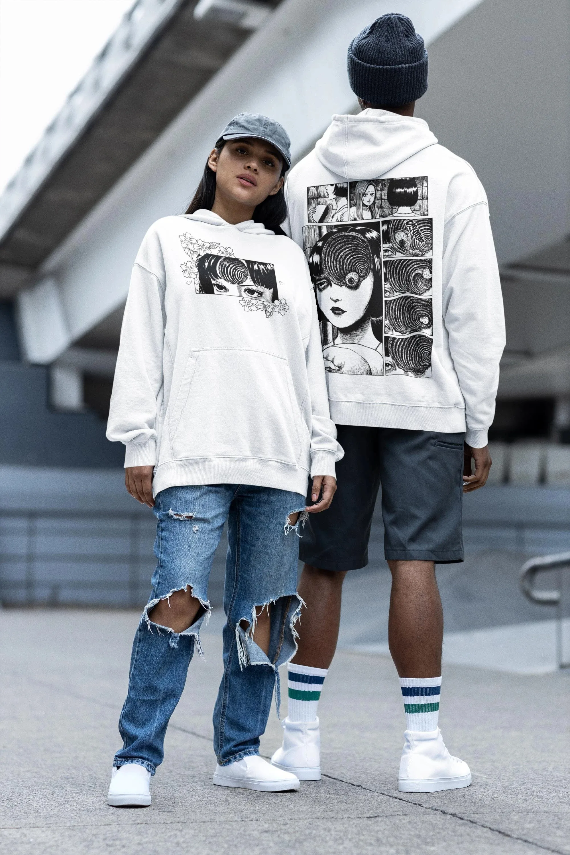 

Осенне-зимний стильный комикс — темная хлопковая толстовка с капюшоном, идеально подходит для манги — для влюбленных и остроений — для любителей стиля