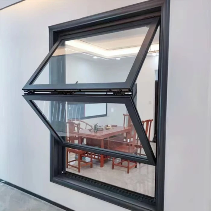 Modern design double folding vertical aluminum window with magnetic roller shutter stainless steel wire mesh, suitable
