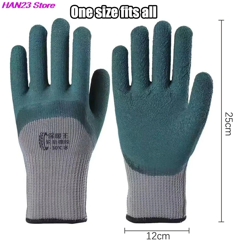 Winter Thickened And Velveted Tire Rubber Wear-resistant Anti-slip Construction Site Labor Protection Gloves Construction Gloves