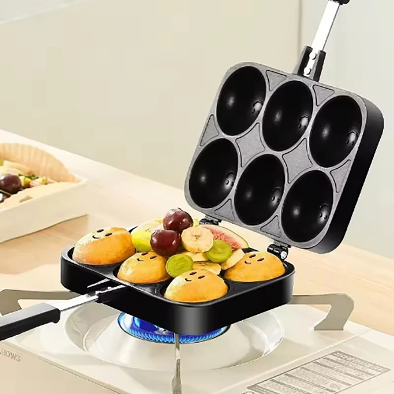 2025 New Exploding Smiley Face Waffle Cake Mold Baking PanWaffle Machine Non-stick Pan Kitchen Cooking Baking Cake Mold