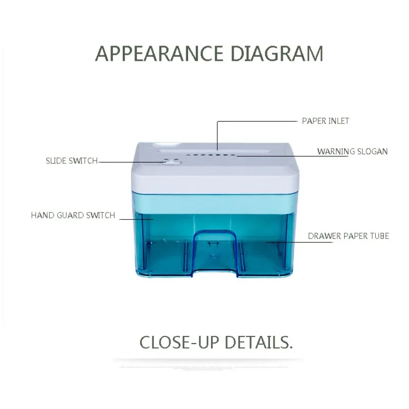 AR210 Electric File Shredder 24v/24w Small Office Household Paper Shredder Granular Electric Paper Shredder
