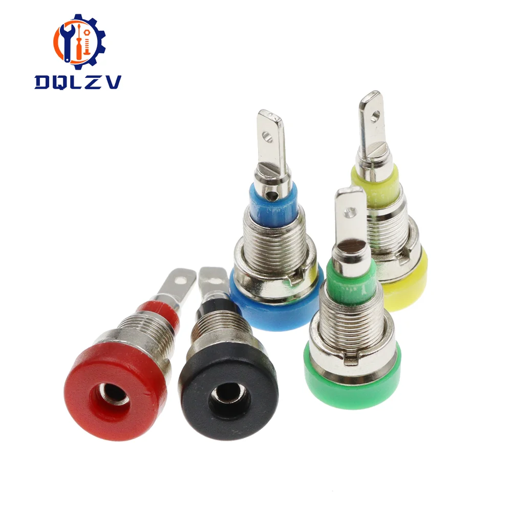 2MM Banana Socket 20A Small Lantern 6mm Plug Panel Jack Adaptor Connector Pure Copper High Voltage Power Supply Terminal