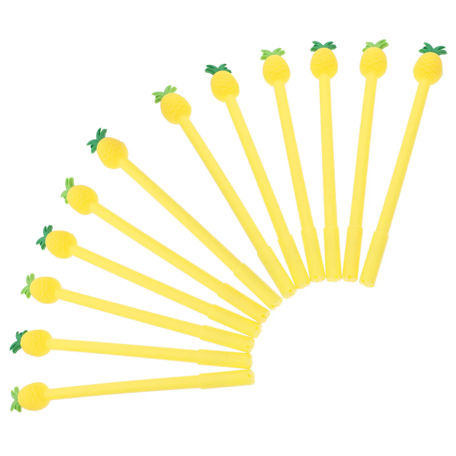 12 Stück lustige Ananas-Gelstifte, bezauberndes Schreibgerät für Schüler, Notizen machen, Schulprojekte, zufällige Farbe