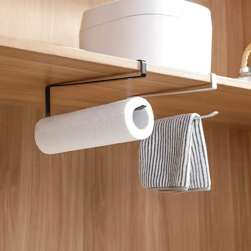 

Kitchen Paper Holder Towel Storage Hook Toilet Paper Holder Towel Stand Storage Rack Tissue Holder Bathroom Organizer Shelves