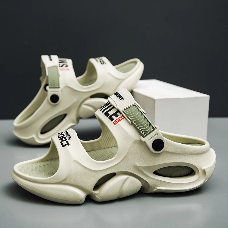 

Large Size Sandals for Summer, Thickened and Non-Slip, Dual-Purpose for Sports, Men's Indoor and Outdoor Casual Beach Slippers and Sandals