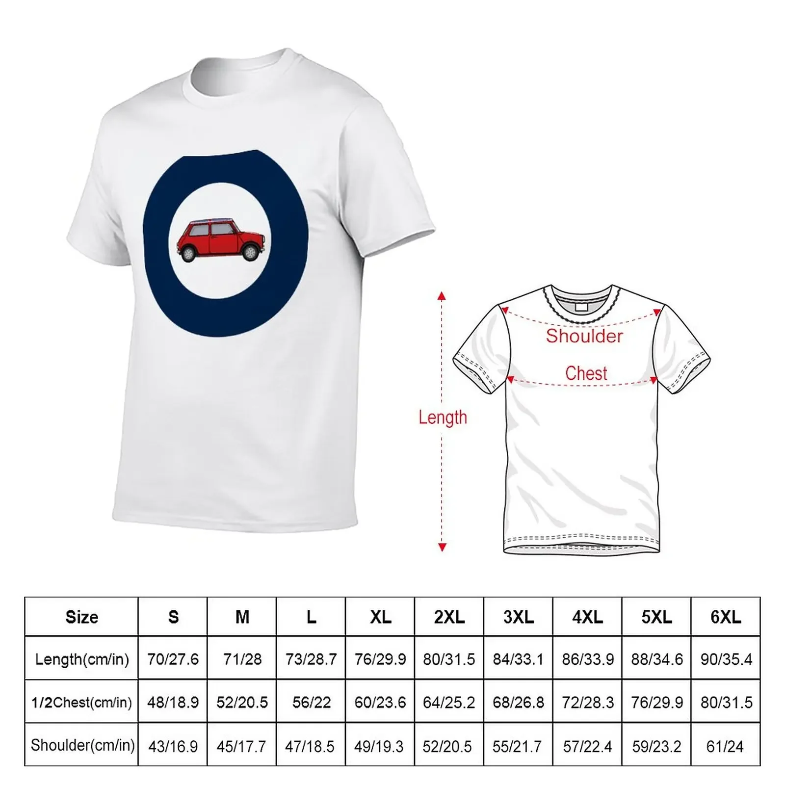 Austin Mini Cooper Roundel Type A T-Shirt kawaii clothes plain designer t shirt men