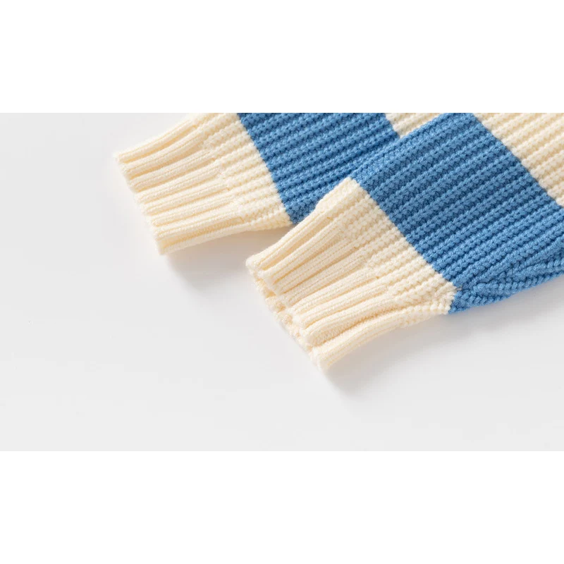 الأولاد مخطط البلوزات الخريف الاطفال فضفاض البلوز موضة البلوز جديد الأطفال الدافئة قاع في سن المراهقة محبوك الملابس