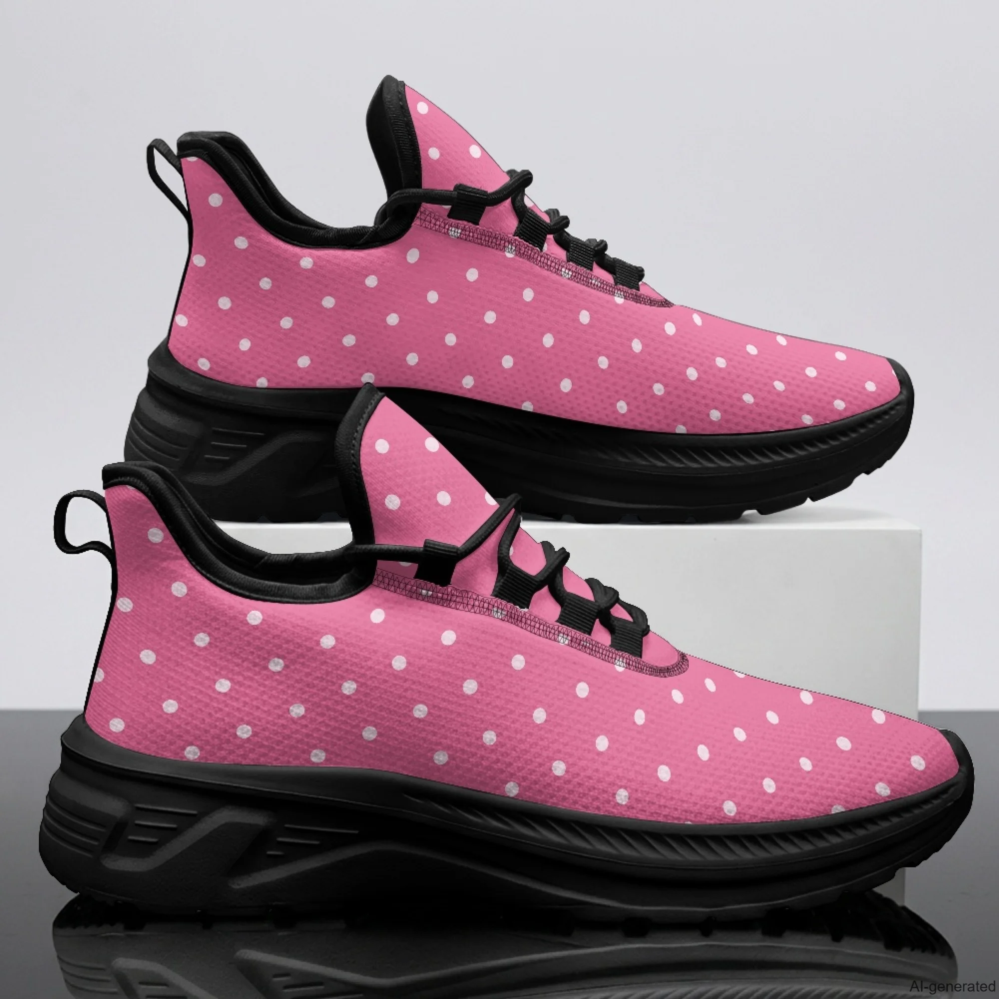 XIXIRIMIDO Womens Walking Shoes Nurse Shoes Nurse Sneakers Polka Dots Print Tenis Masculino De Corrida Barefoot Shoes 35-48