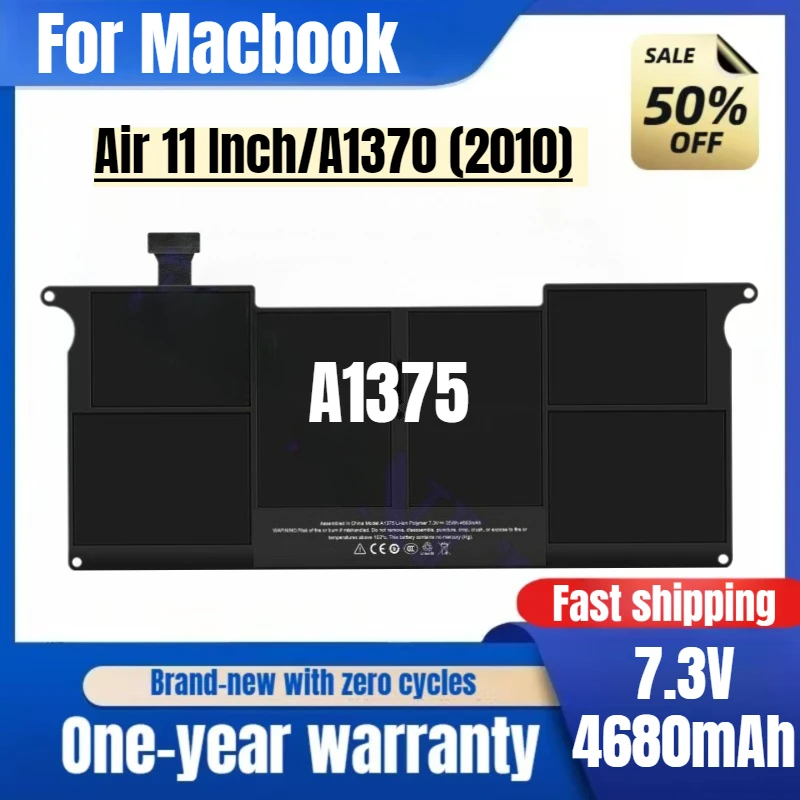 

A1375 for Macbook Air 11 Inch/A1370 (2010) Laptop Battery High Quality High Capacity Battery Replacement Bateria Grade A Cell