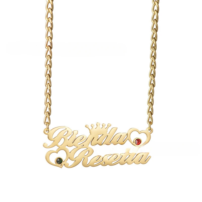 

Custom Name Necklace Personalized Golden Choker Stainless Steel Necklaces for Women Man Customized Jewelry Couple Gift