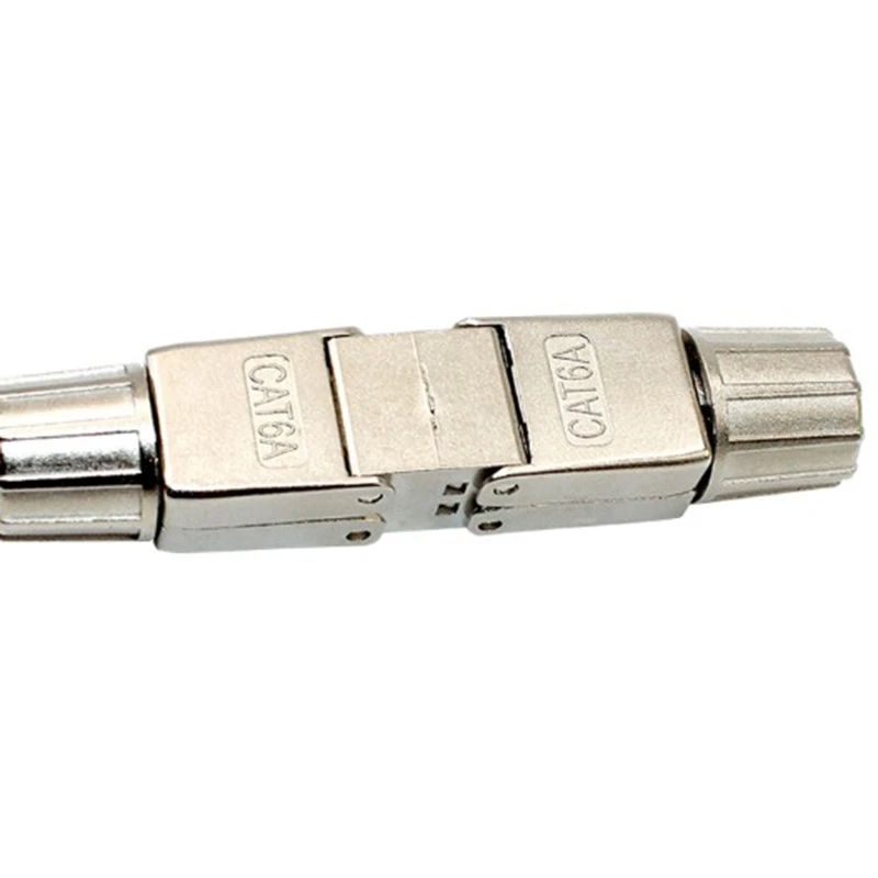 Cat6A Cable Extender Connector Adapter Connection Box RJ45 Lan Cable Extension Connector Fully Shielded Tool-Free