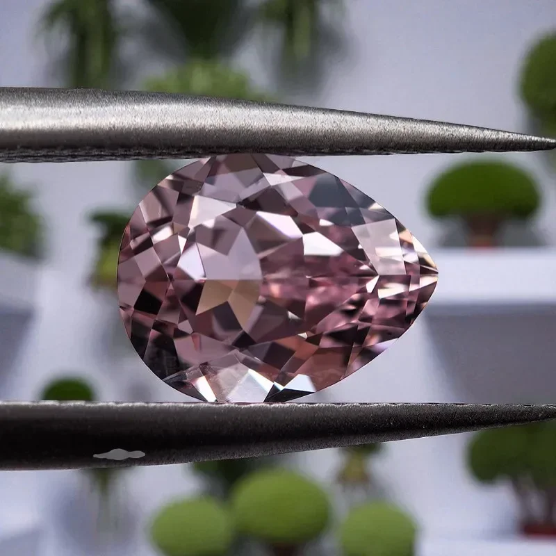 

L-Top выращенный в лаборатории сапфир Сакура розовый цвет грушевидной формы свободный драгоценный камень для DIY кольцо ожерелье серьги с сертификатом AGL