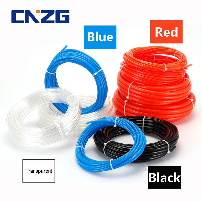 8x5mm PU Pneumatic Hose Polyurethane Pneumatic Hose Flexible Compressed Air Tube with Pneumatic Connectors Push Quick Couplings