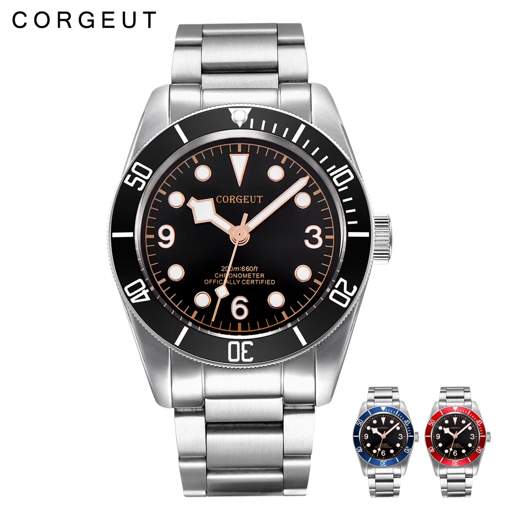 

41mm Corgeut Automatic Watch Men Men's Watches Mechanical Watch For Men Luxury NH35 100M Waterproof Reloj Hombre