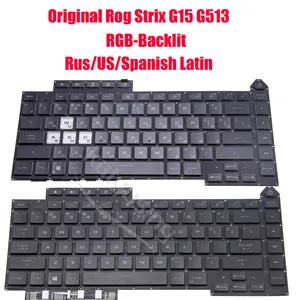 Teclado latino espanhol russo dos eua para asus rog strix g15 g513 g513rc g513rm g513rw g513qr g513qe g513im g513ie g513ic com retroiluminação 6 principais vendas chaveiro asus rog - №4