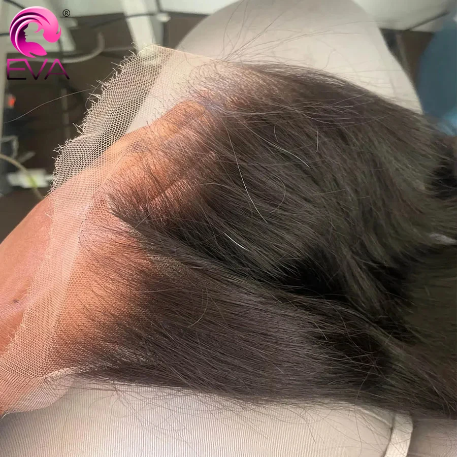 Eva Hair Ultra Fitted 13x6 HD Lace Frontal Pre Plucked Natural Hairline Human Hair 5x5 6x6 7x5 HD Lace Closure Invisible HD Lace