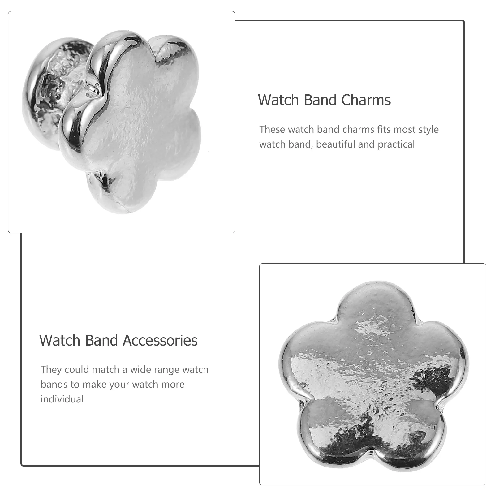 

5Pcs Watch Band Charms Mini Flower Shape Durable Metal Lightweight Watch Strap Nails Decorative Accessories Personalized