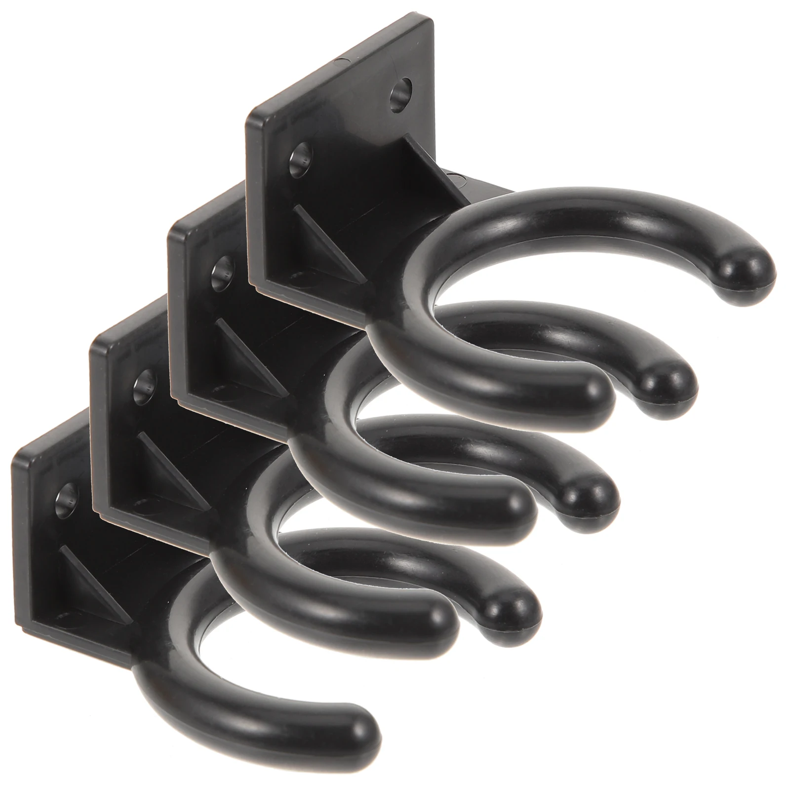 

4pcs Microphone Hook Diameter Wall Mounted Mic Plastic Stand Black KTV Home Hotel Conference Room Accessories Holder