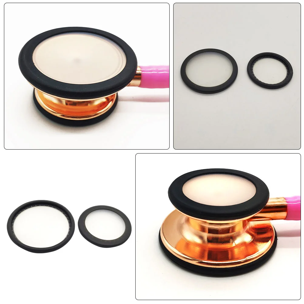 2 Pcs Stethoscope Accessories Diaphragm Membrane Bell Jar Aldult Parts Cover for Pvc Pediatric Membranes Kit Child Replacement