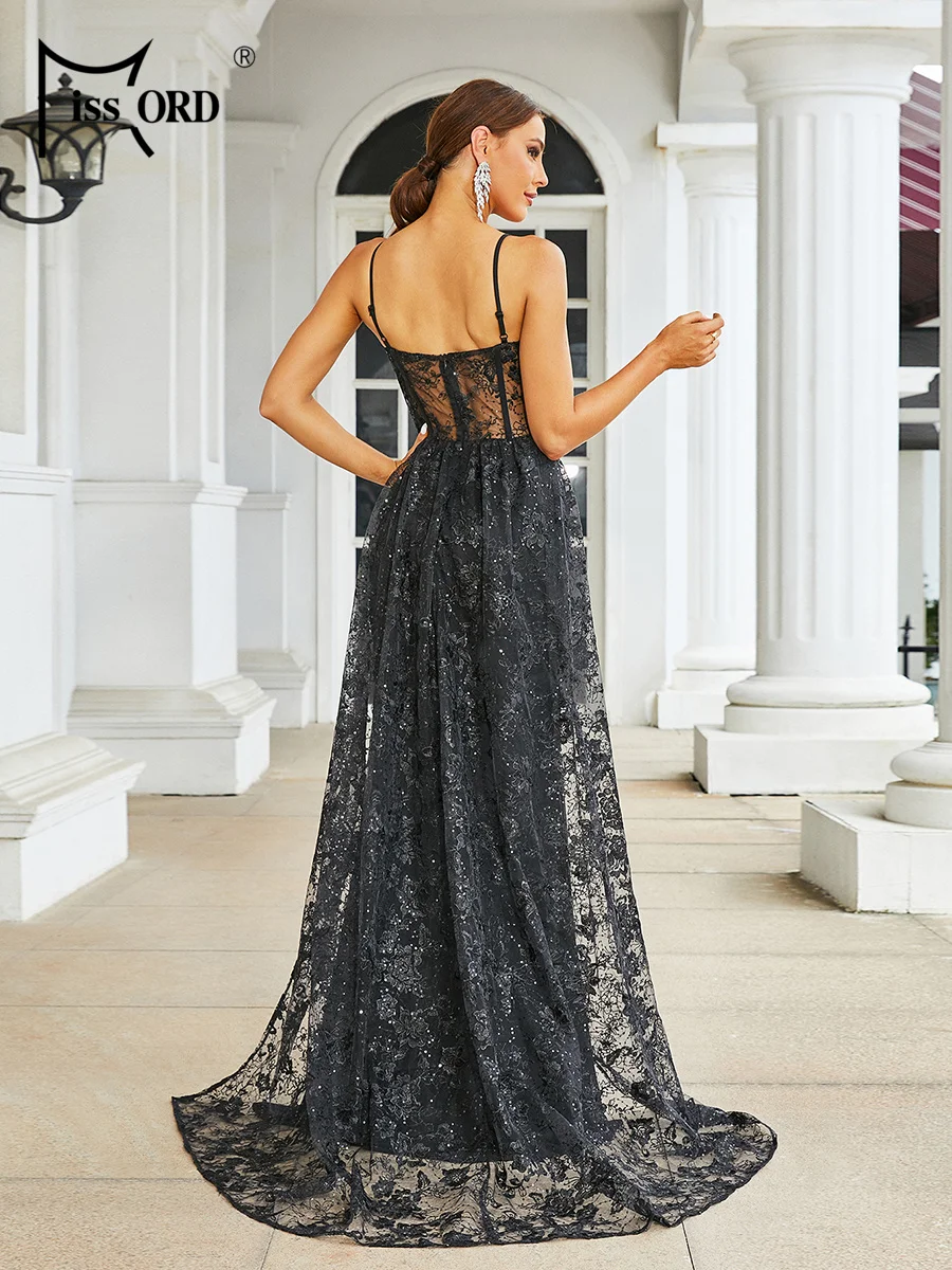 

Missord New Spaghetti Sexy Black Mermaid Evening Wedding Birthday Party High Quality Luxury Cocktail Summer Maxi Dress