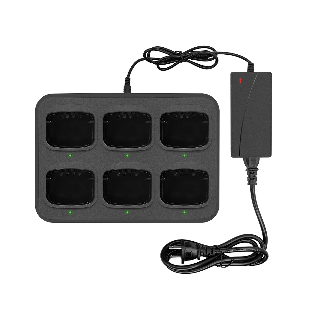 

6-Way Multi-Functional Charger Adapter Rapid Charging for XiR C1200 C2660 CP1208 CP1668 CP476 Walkie Talkie Two Way Radio