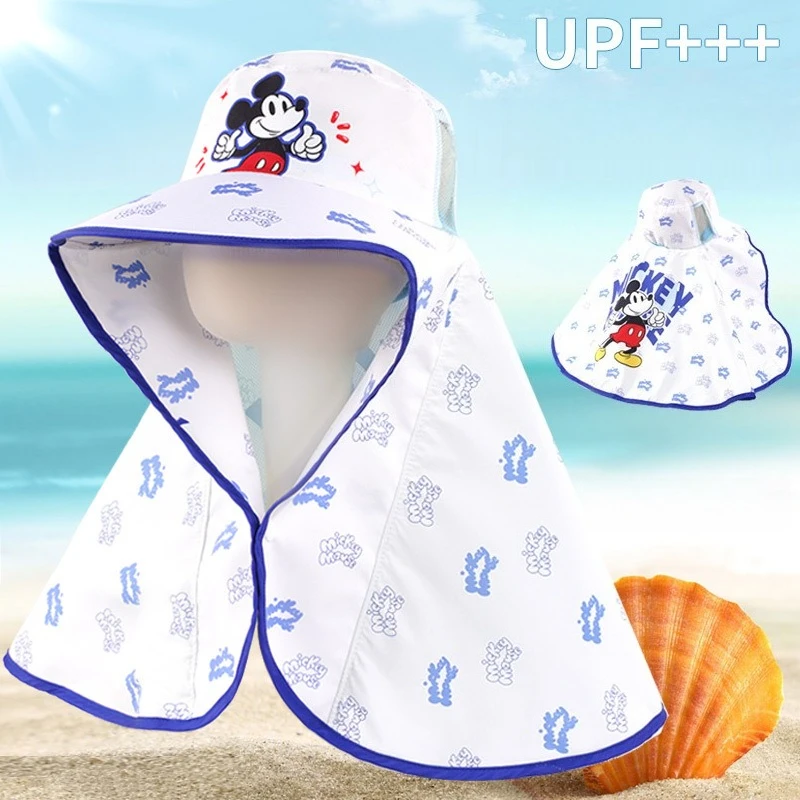 

Miniso Disney boys summer sun hat shawl plush hat waterfall hat children's hat sun hat outdoor travel