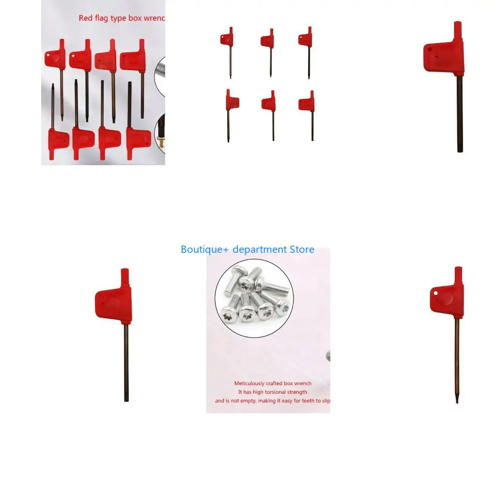 E1PD Wrench Torx Screwdrive Red Flag Screw Wrench Lathe Accessories for Turning Tools