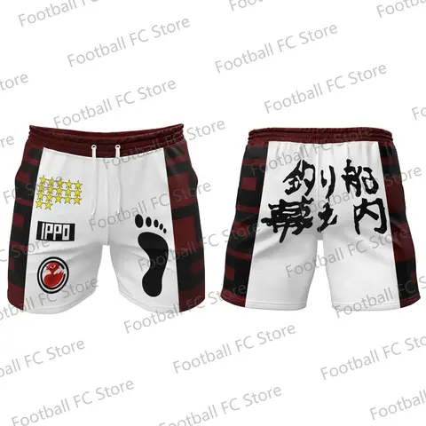 Ippo Makunouchi Hajime no Ippo 체육관 반바지 캐주얼 레이어 빠른 건조 비치 바지 서핑 느슨한 여름 휴가