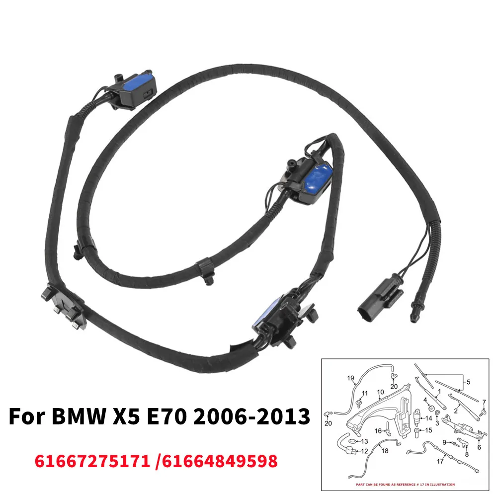 

Car Windscreen Nozzle For BMW X5 E70 2006-2013 Windshield Washer Chain Sprayer Jet System 61667275171 61664849598