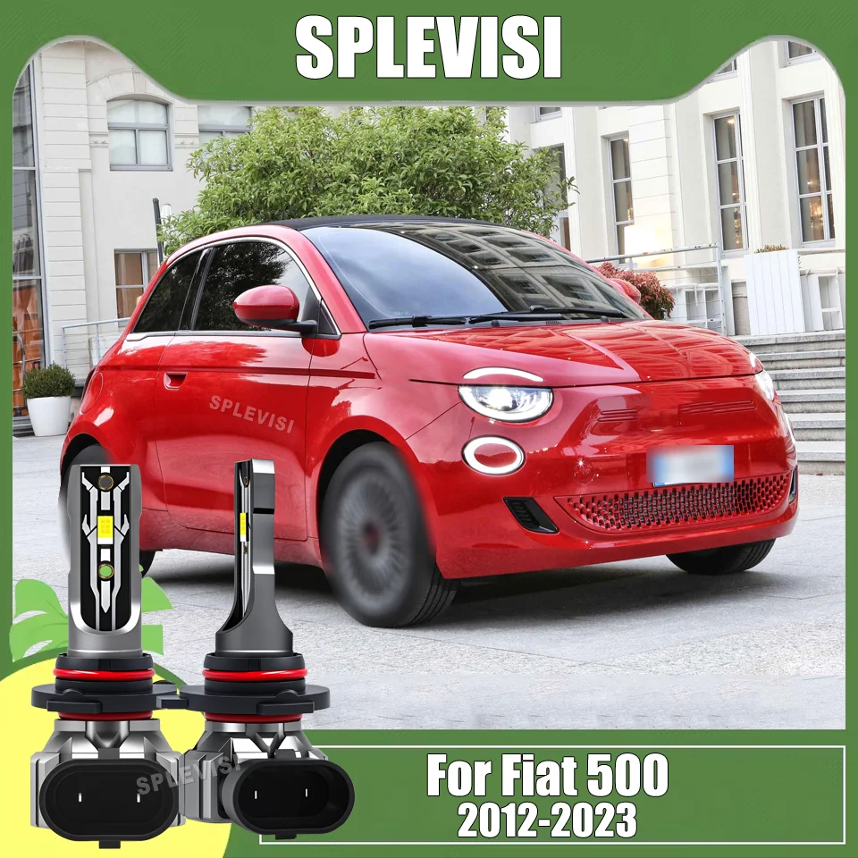 

2Pcs Applicable to bad weather LED Headlight 6000K 9012 HIR2 Auto Lamp For Fiat 500 2012 2013 2014 2015 2016 2017 2018-2023