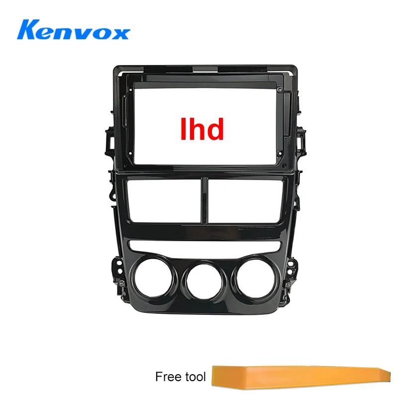 10.1 بوصة راديو السيارة فآسيا الإطار لتويوتا فيوس يارس 2017-2020 غلاف الإطار 2Din رئيس وحدة داش غطاء لوحة الأسلاك تسخير #3