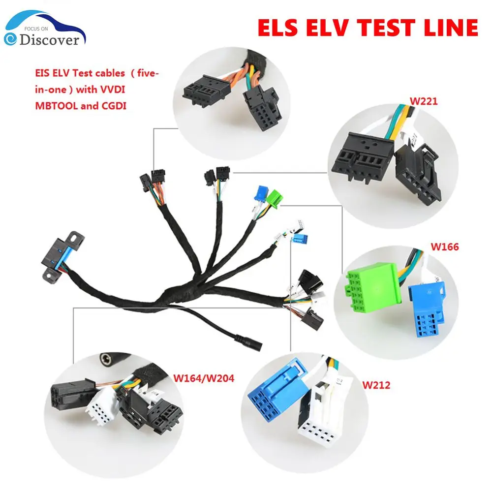 

New EIS ELV 7G ISM MB ESL Test Cables For Mercedes Works Together With VVDI MB TOOL And CGDI MB 5IN1 W204 W212 W221 W164 W166