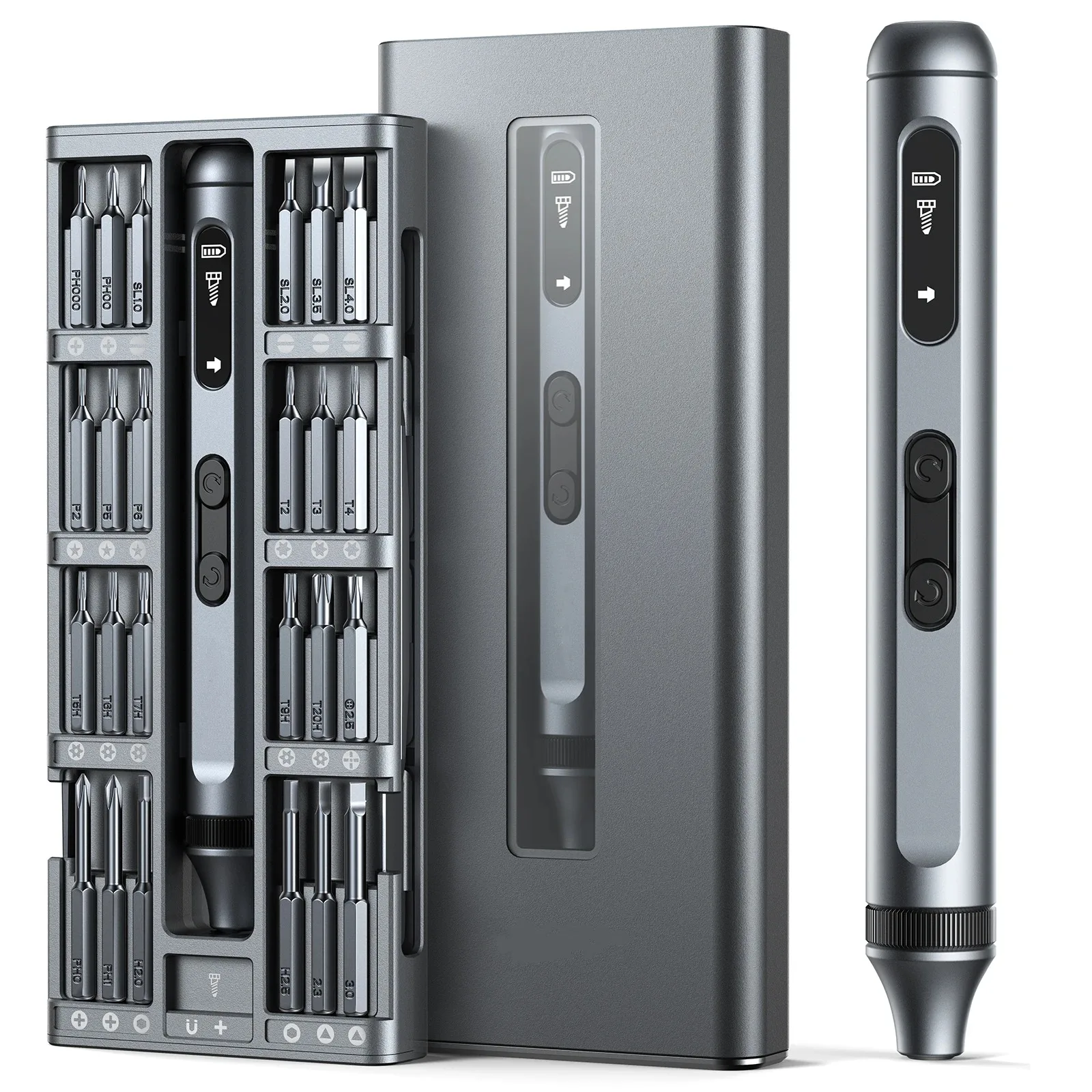 50in1 DIY 무선 충전 드라이버 알루미늄 케이스 포함 S2 스틸 자석 전동 드라이버 세트