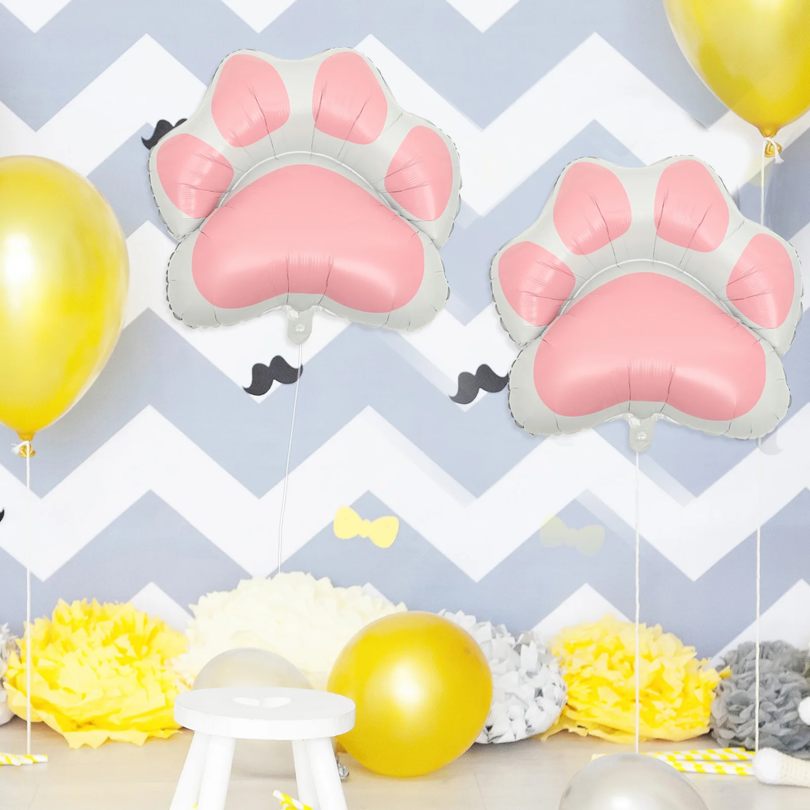 2 Stuks Hond Paw Ballon Puppy Thema Verjaardagsfeestje Decoraties Opblaasbaar Bot Huisdier