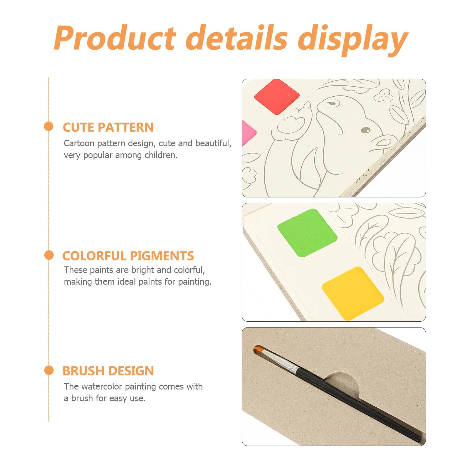 1 Set Water Coloring Book For Ages 2-4 Painting Graffiti Drawing Book Learning Color Recognition Art Activity