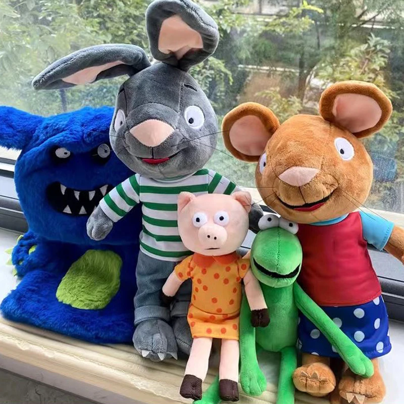 

Аниме Pip and Posy, плюшевые игрушки, мультяшные мягкие куклы, кролик, мышь, свинья, лягушка, фигурка, развивающие плюшевые животные, рождественские подарки