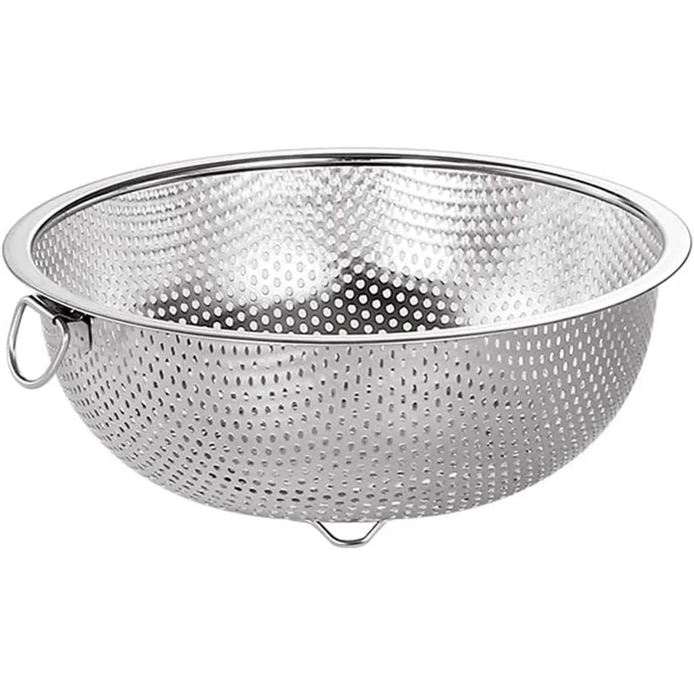 

Stainless Steel Colander and Fine Mesh Strainer for Kitchen, 7.7Inch Pasta and Rice Strainer, Small Metal Sieve/Washing Bowl/Po