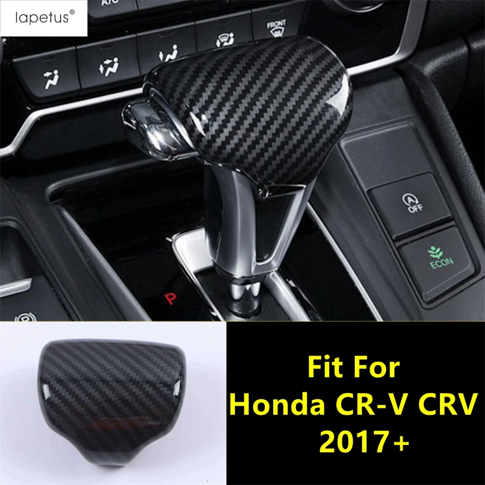 

Car Gear Shift Knob Handle Protection Decoration Cover Trim For Honda CR-V CRV 2017 - 2022 ABS Carbon Fiber Interior Accessories