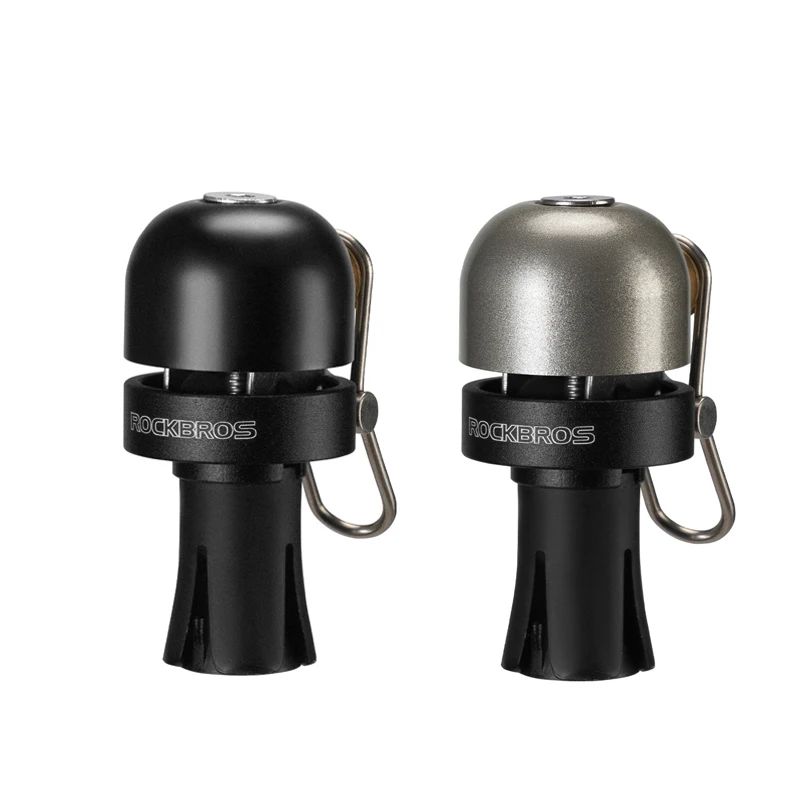AliExpress NONE ROCKBROS Handlebar Plug Bicycle Bell 80db Clear Loud Sound Rustproof MTB Road Bike Horn Suitable for 22.2mm Handle Dust Plug