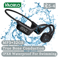 S10 Bluetooth 5.4 True Bone Conduction Headphones 360° Stereo HIFI DT 5.0 Headsets LED Digital Display IPX8 Waterproof For Swim